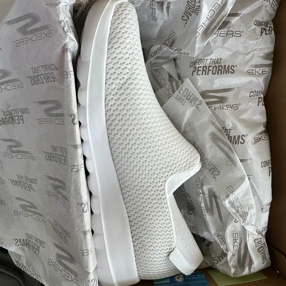 Skechers Women’s White Mesh Slip-On